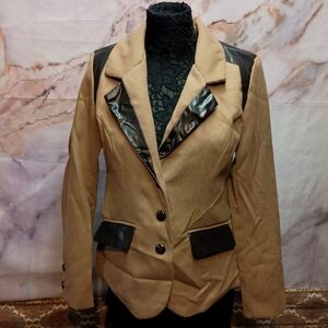 Dollhouse Tan and Black Women's Blazer